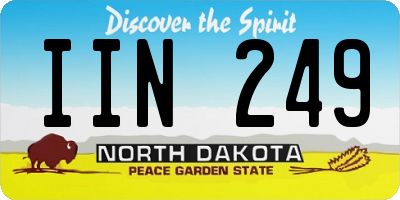 ND license plate IIN249
