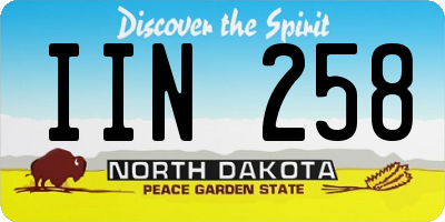 ND license plate IIN258