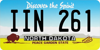 ND license plate IIN261