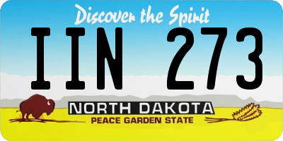 ND license plate IIN273