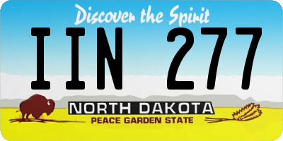 ND license plate IIN277