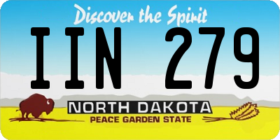ND license plate IIN279