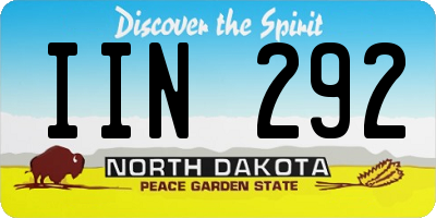 ND license plate IIN292