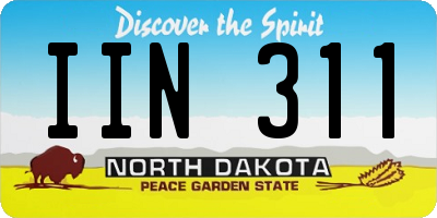 ND license plate IIN311