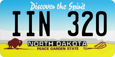 ND license plate IIN320