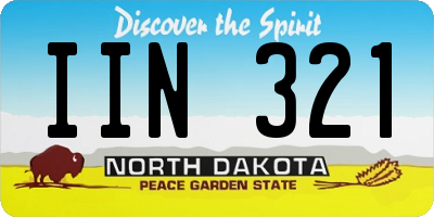 ND license plate IIN321