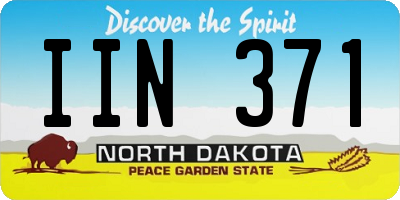 ND license plate IIN371