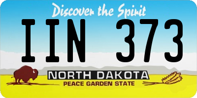 ND license plate IIN373