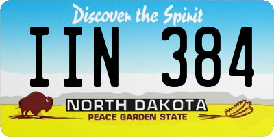 ND license plate IIN384