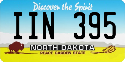 ND license plate IIN395