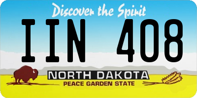 ND license plate IIN408
