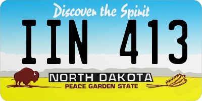 ND license plate IIN413