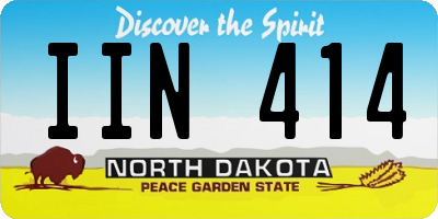 ND license plate IIN414