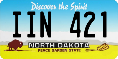ND license plate IIN421