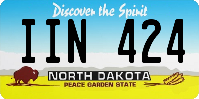 ND license plate IIN424