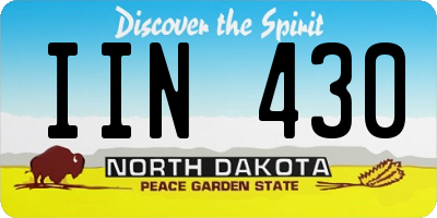 ND license plate IIN430