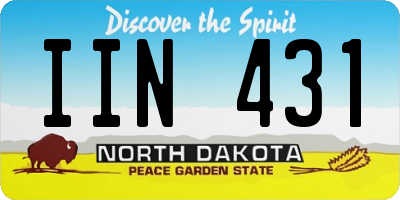 ND license plate IIN431
