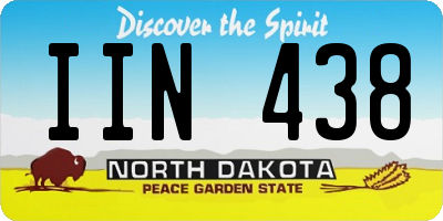 ND license plate IIN438
