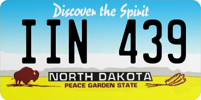 ND license plate IIN439