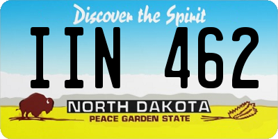 ND license plate IIN462