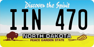 ND license plate IIN470