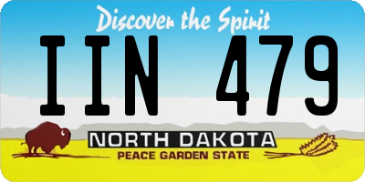 ND license plate IIN479