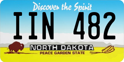 ND license plate IIN482