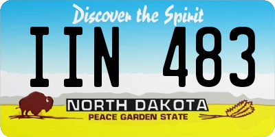 ND license plate IIN483