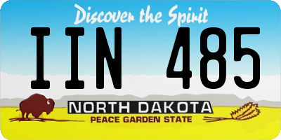 ND license plate IIN485