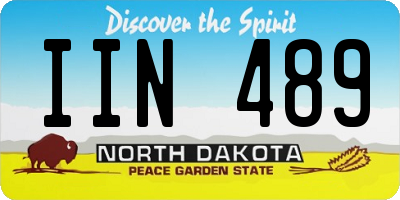 ND license plate IIN489