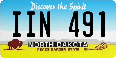 ND license plate IIN491
