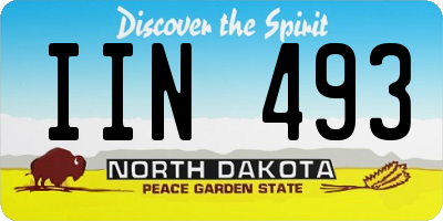 ND license plate IIN493