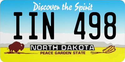 ND license plate IIN498
