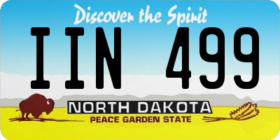 ND license plate IIN499