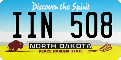 ND license plate IIN508