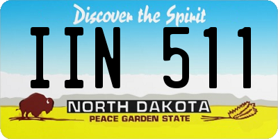 ND license plate IIN511