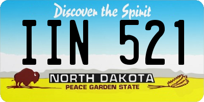 ND license plate IIN521