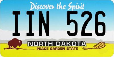 ND license plate IIN526