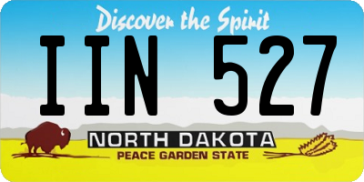 ND license plate IIN527