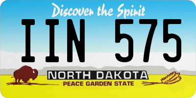ND license plate IIN575