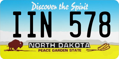 ND license plate IIN578