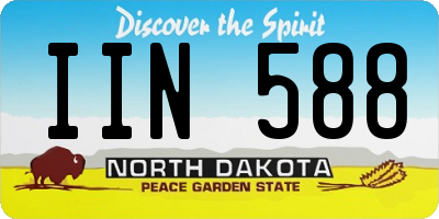 ND license plate IIN588