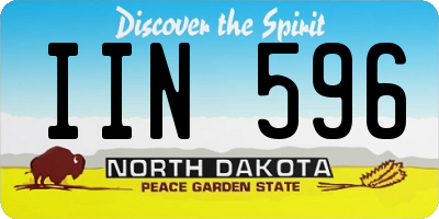 ND license plate IIN596