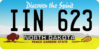 ND license plate IIN623