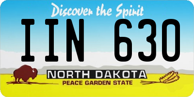 ND license plate IIN630