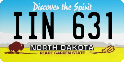ND license plate IIN631
