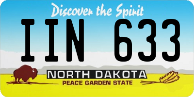 ND license plate IIN633
