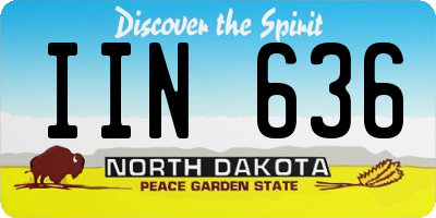 ND license plate IIN636