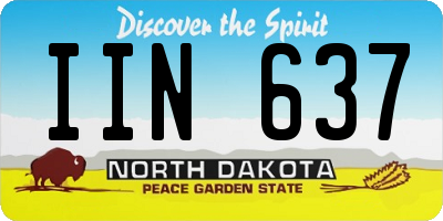ND license plate IIN637