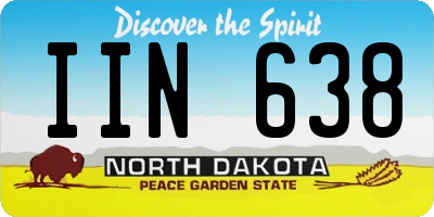 ND license plate IIN638